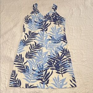 J. McLaughlin Blue and Cream Patterned Garment